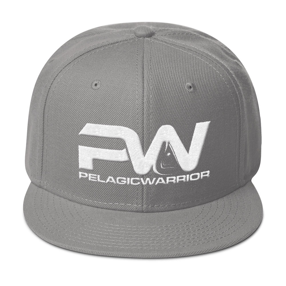 Wool Blend Snapback Cap - Grey / White - PelagicWarrior
