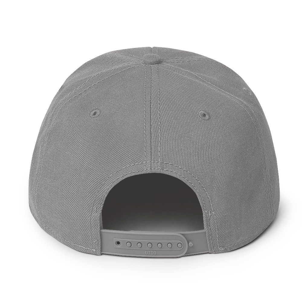 Wool Blend Snapback Cap - Grey / White - PelagicWarrior
