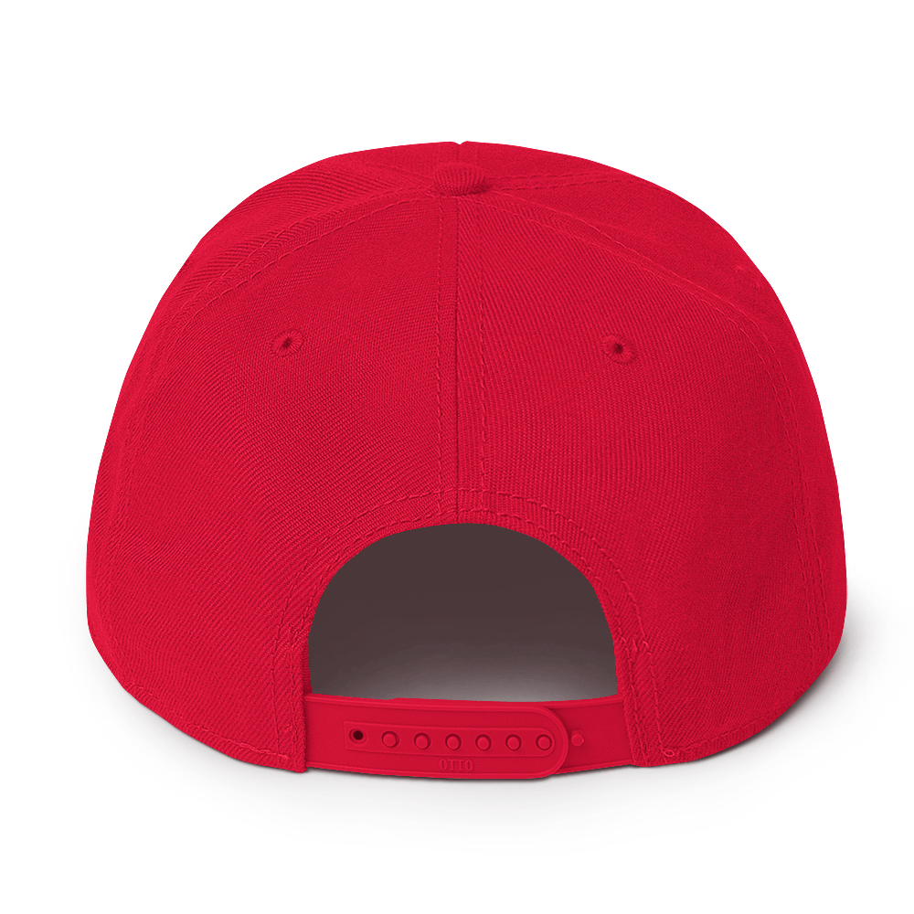 Wool Blend Snapback Cap - Red / Yellow - PelagicWarrior